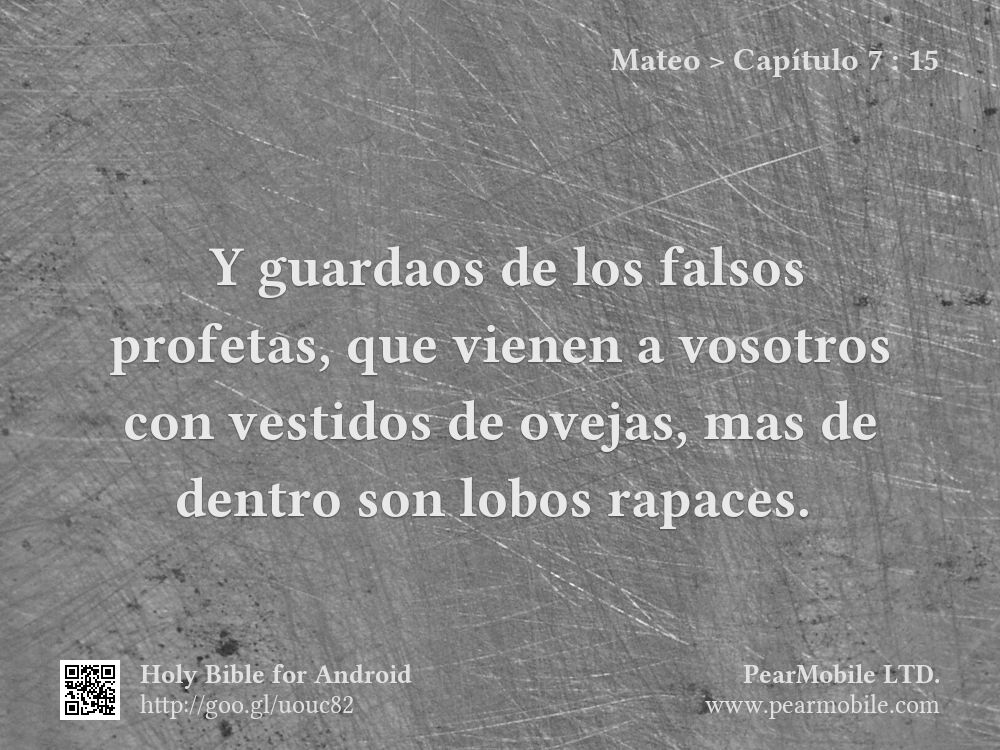 Mateo, Capítulo 7:15